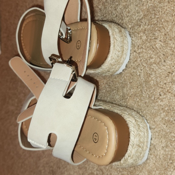 Women's Platform Espadrille Sandals, Peep Toe Ankle Strap Slingback Shoes - Picture 5 of 5